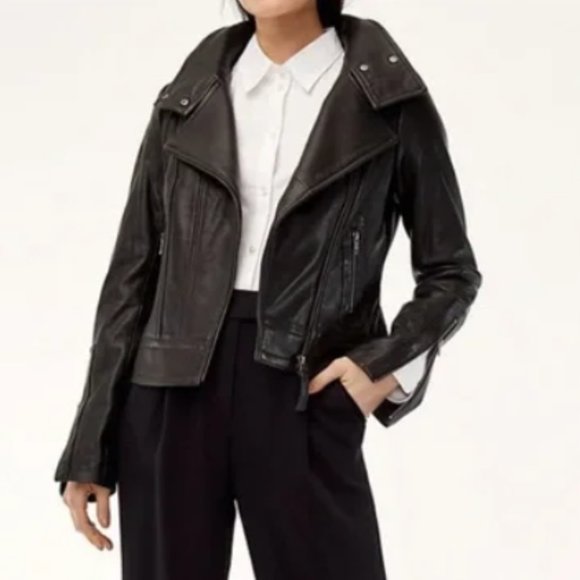 MACKAGE LEATHER RIDER JACKET